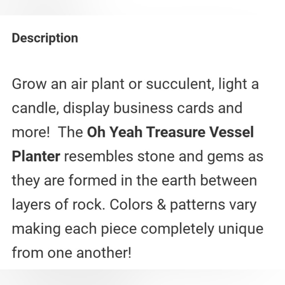 Oh Yeah Gifts trinket or planter box - Picture 8 of 8